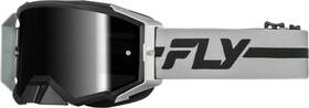 37-51916 Fly Racing Zone Pro Goggle Grey/black With Black Mirror/smoke Lens