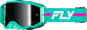 37-51917 Fly Racing Zone Pro Goggle Teal/purple With Black Mirror/smoke Lens