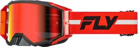 37-51919 Fly Racing Zone Pro Goggle Red/black/grey With Red Mirror/smoke Lens
