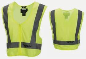 478-6020 Fly Racing Safety Vest S/m Hi Viz Yellow Reflective