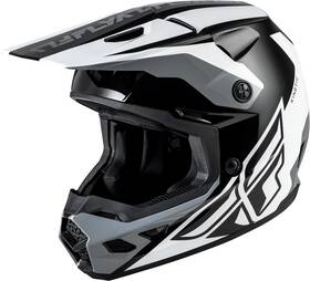 73-8674l Fly Racing Kinetic Crest Helmet Black/white/grey Lg