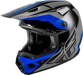73-8676l Fly Racing Kinetic Crest Helmet Grey/black/blue Lg