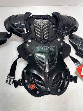 Fox 884065823008 R3 Roost Deflector Empire S Black Motocross Youth Dirtbike Chest Protector