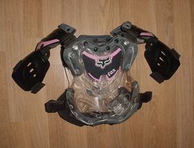 Po-4500050670 Fox Fox-girls Clear With Pink Trim Chest Protector For Motocross/atv/bmx/dirt Bike-sz M