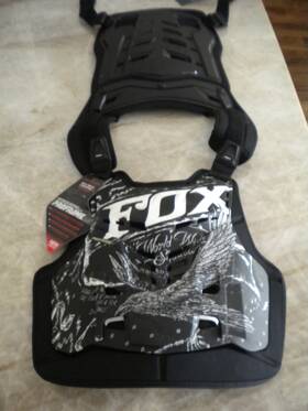 06124 Fox Racing Proframe Lc Chest Protector Roost Deflector Size Adult L/xl - Black