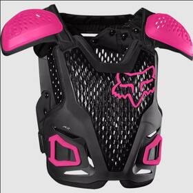 24811-285youth Fox Racing Youth R3 Chest Guard - Black/pink Mx Protection And Airflow