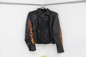 98134-03vw Harley-davidson Flame Inch Ride Free Womens Leather Jacket - Medium