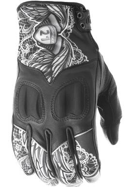 489-0091 Highway 21 #5884 5 Black/white Lace Vixen Ladies Gloves Xl