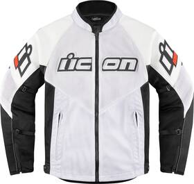 2810-3904 Icon Mesh Af Leather Jacket Large White