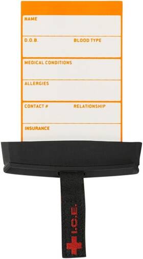 2840-0071 Icon Replacement I.c.e Card/holder Black One Size Fits Most