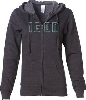 3051-1210 Icon Fits Womens Kat Stevens Hoodie - Charcoal Small