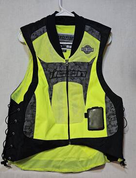 968369 Icon Mil-spec Interceptor Mens Reflectivew Safety Vest Yellow Black Size S-m