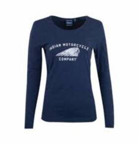 286980309 Indian New Womens Blue Long Sleeve Motif Tee Xl