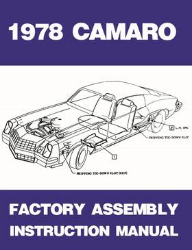 Jegs 78-cafa Factory Assembly Instruction Manual For 1978 Chevrolet Camaro