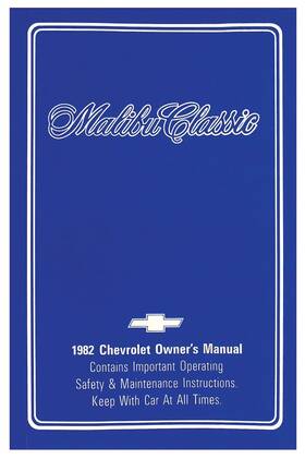 Jegs 90980 Owners Manual For 1982 Chevrolet Malibu Classic Original Reprint