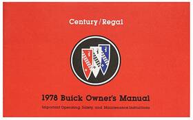 90986 Jegs Owners Manual For 1978 Buick Century Regal Original Reprint