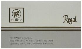 Jegs 90992 Owners Manual For 1984 Buick Regal Original Reprint