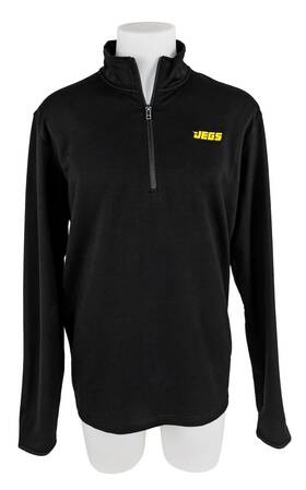 J03exp20pqbk-md Jegs Apparel And Collectibles Official Logo Standard Fit Quarter Zip