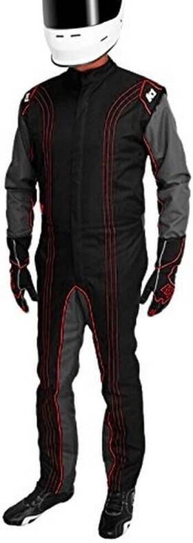 K1 Race Gear 675505437011 Gk2 Level 2 Lightweight Kart Racing Protection Suit - Black/red