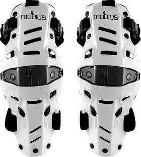 1020112 Leatt Mobius X8h Hybrid Knee Support Mx Pair White / Black Large X-l - Open Box