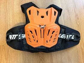 5017120114 Leatt 4.5 Youth Chest Protector Moto Mountain Biking - Orange And White Great Cond