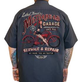 Dg60177xl Lethal Threat 3040-3323 Motorhead Garage Shop Shirt Gray - Xl