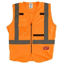 48-73-5031 Milwaukee Class 2 High Visibility Orange Safety Vest - S/m