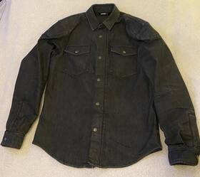 Tm214101 Oxford Mens Motorcycle Aa Approved Indigo Denim Armoured Shirt Sz Large Euc