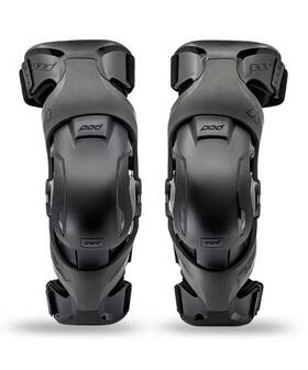 664-0419ywps Pod Youth K4 Knee Braces Pair Graphite/black Motocross Offroad Protection