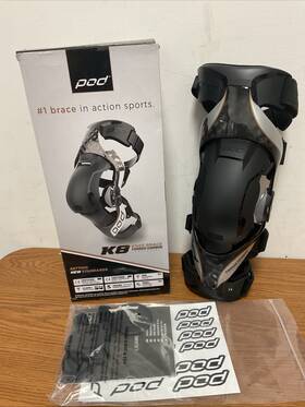K8012-169-s Pod K8 V2 Knee Braces Carbon/silver Size Small Right