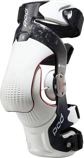 K830-clt-lt-md Pod K8 3.0 Knee Brace Left Side Medium White Mx Motocross Enduro L Md