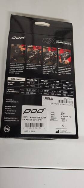 Pod Mx 815742013078 Kx Motocross Knee Sleeve Pod Mx 815742013078 Kx Motocross Knee Sleeve