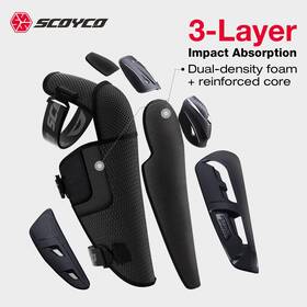 K26-bc-one Scoyco Motorcycle Knee Shin Guards For Men - Ce Certified Motocross Prot