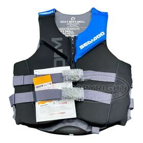 2859420484 Sea-doo Freedom Adult Life Jacket Blue Black Mens Small