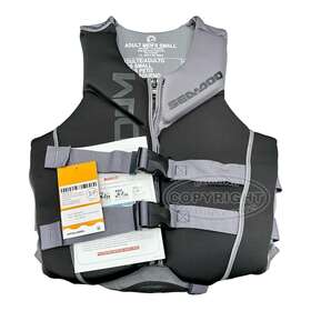 2859420490 Sea-doo Freedom Adult Life Jacket Black Gray Mens Small