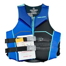 2859800680 Sea-doo Freedom Adult Life Jacket Navy Blue Black Mens Medium