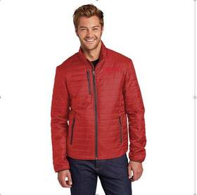 4030zr Simpson Packable Puffer Jacket With Charcoal Accent Zippers Red 2x Large