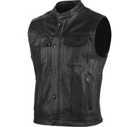 889577 Speed And Strength Band Of Brothers Leather Vest Black Medium