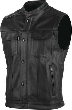889578 Speed And Strength Band Of Brothers Leather Vest Black - Large
