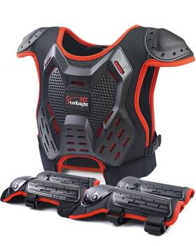 Aax031-clothes Starknightmt Youth Motocross Armor Suit Motorcycle Riding Gear Red Kids Dirt