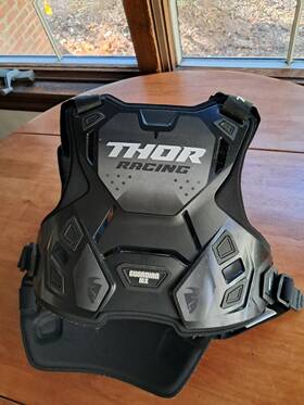 103285b Thor Guardian Mx Youth/kids Offroad Motocross Roost Protector Black S/m
