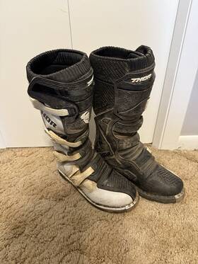 3410-2174 Thor Inch Blitz Xp Motorcycle Boots Mx Motocross White/black Mens 9