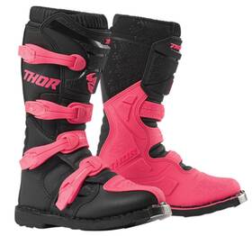 3410-2231 Thor Inch Blitz Xp Motorcycle Boots Mx Motocross Womens Pink/black 9 - Sale