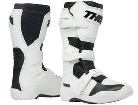 3410-3138 Thor Inch Blitz Xr Motorcycle Boots Mx Motocross Shin Plate White Womens 7