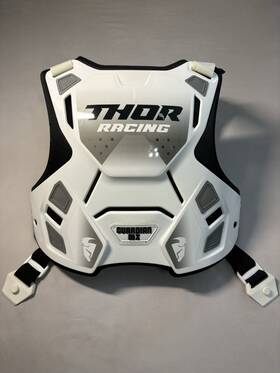 836689 Thor Guardian Mx Mens Offroad Motocross Atv Roost Protector Xl/2xl White Black