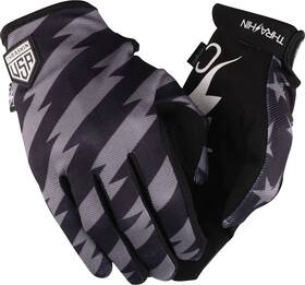 Sv1-13-12 Thrashin Supply Co. 2xl Stars And Bolts Stealth Gloves Black/gray