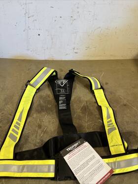Mfna2043 Triumph X3 New High Visibility Motorcycle Suspenders Bright Yellow M-l