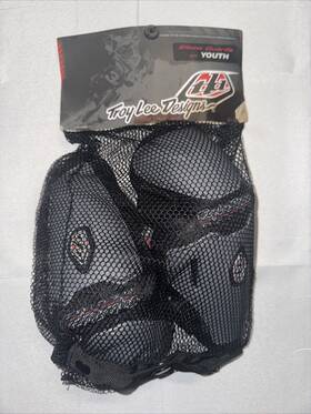 546003900 Troy Lee Designs Youth Solid Gray Elbow Guards New Nib Motocross Mx Protective