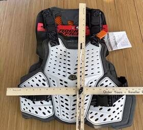 584003015 Troy Lee Designs Tld Rockfight Ce Mx Chest Protector White Size Xl/2xl Adult New
