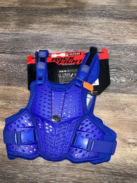 586003031 Troy Lee Designs Adult Rockfight Ce Flex Chest Protector Blue Size X-small/small